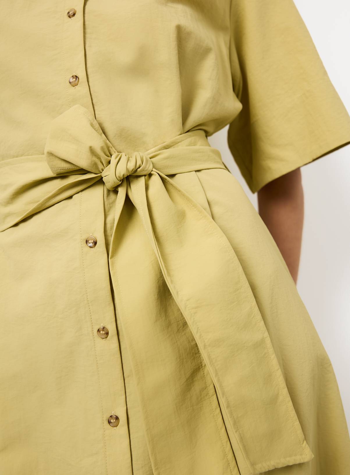 Light Green Kimono Shirt Belted Dress 6 - Image 3